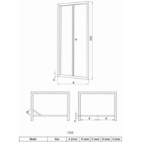 Душевая дверь Deante Flex 80 KTL 622D (хром/матовое) - Превью изображения №2 — Интернет-магазин Time-Shop