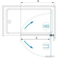 Стеклянная шторка для ванны RGW SC-109B 800 411110908-14 - Превью изображения №4 — Интернет-магазин Time-Shop