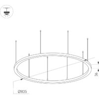 Подвесная люстра Arlight SP-LINE-HANG-ARC-O3535-D800-65W 034007(2) - Превью изображения №2 — Интернет-магазин Time-Shop