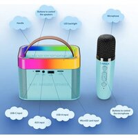 Беспроводная колонка Lamax KaraokeKid1 (голубой) - Превью изображения №2 — Интернет-магазин Time-Shop