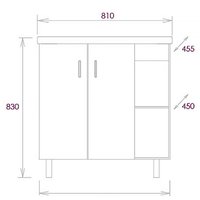 Onika Тумба под умывальник Тимбер 80.10 108046 - Превью изображения №2 — Интернет-магазин Time-Shop