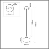 Подвесная люстра Odeon Light Mela 7043/4L - Превью изображения №5 — Интернет-магазин Time-Shop