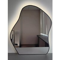 Зеркало EMZE 76x92 LED.CLOUD.UV.76.92.CHE.4K (черный с УФ-окантовкой и подсветкой) - Превью изображения №7 — Интернет-магазин Time-Shop