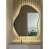 Зеркало EMZE 76x92 LED.CLOUD.UV.76.92.CHE.4K (черный с УФ-окантовкой и подсветкой) - Превью изображения №2 — Интернет-магазин Time-Shop