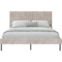 Кровать НК-Мебель Novel 140x200 26011201 (велюр бежевый) - Превью изображения №3 — Интернет-магазин Time-Shop