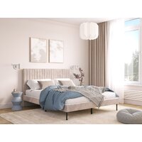 Кровать НК-Мебель Novel 140x200 26011201 (велюр бежевый) - Превью изображения №5 — Интернет-магазин Time-Shop