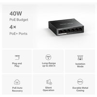 Неуправляемый коммутатор Mercusys MS106LP - Превью изображения №4 — Интернет-магазин Time-Shop