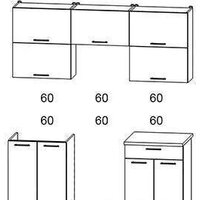 Готовая кухня Интерлиния Мила Gloss 60-18 (бордовый/черный) - Превью изображения №2 — Интернет-магазин Time-Shop
