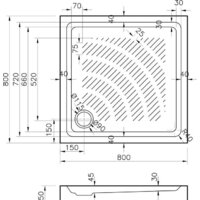 Душевой поддон Lavinia Boho Rock 37073800 80х80 - Превью изображения №7 — Интернет-магазин Time-Shop