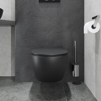 Унитаз подвесной Lauter Sulzdorf с микролифтом и кнопкой смыва 219704F (белый/черный) - Превью изображения №17 — Интернет-магазин Time-Shop