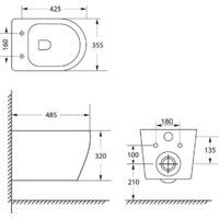 Унитаз подвесной Lauter Sulzdorf с микролифтом и кнопкой смыва 219704F (белый/черный) - Превью изображения №32 — Интернет-магазин Time-Shop