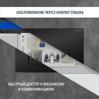 Унитаз подвесной Lauter Sulzdorf с микролифтом и кнопкой смыва 219704F (белый/черный) - Превью изображения №18 — Интернет-магазин Time-Shop