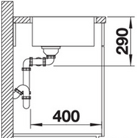 Кухонная мойка Blanco Andano 400/400-IF (без клапана-автомата) - Превью изображения №3 — Интернет-магазин Time-Shop