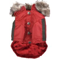 Куртка для животных Puppia Brock с капюшоном PAUD-JM1851-RD-S (красный) - Превью изображения №2 — Интернет-магазин Time-Shop