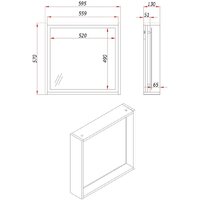  ЗОВ Зеркало Парма 60 PZLDA595458 (атик) - Превью изображения №2 — Интернет-магазин Time-Shop