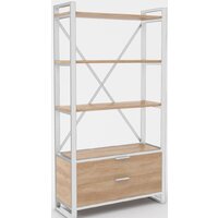 Hype Mebel Стандарт Люкс 80x200 (белый/дуб галифакс натуральный)