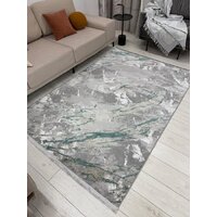 Ковер для жилой комнаты Radjab Carpet Афина Прямоугольник 9012A 12892RK (3x5, Grey/Green) - Превью изображения №2 — Интернет-магазин Time-Shop