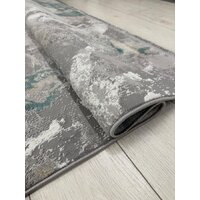 Ковер для жилой комнаты Radjab Carpet Афина Прямоугольник 9012A 12892RK (3x5, Grey/Green) - Превью изображения №6 — Интернет-магазин Time-Shop