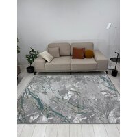 Ковер для жилой комнаты Radjab Carpet Афина Прямоугольник 9012A 12892RK (3x5, Grey/Green) - Превью изображения №3 — Интернет-магазин Time-Shop