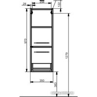  Эстет Шкаф-полупенал Elin R 35x36.6x97 ФР-00003354 - Превью изображения №7 — Интернет-магазин Time-Shop