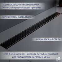 Трап/канал Lauter 2120182-LMB 800x70 (черный матовый) - Превью изображения №2 — Интернет-магазин Time-Shop