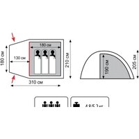 Кемпинговая палатка Totem Apache 3 v2 - Превью изображения №2 — Интернет-магазин Time-Shop