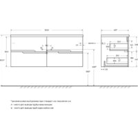  Cezares Тумба под умывальник DUET-N-1200-4C-SO-2-PS-P - Превью изображения №2 — Интернет-магазин Time-Shop