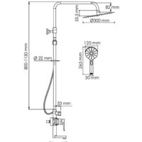 Душевая система  Wasserkraft A166.116.127.010.CH - Превью изображения №3 — Интернет-магазин Time-Shop