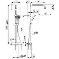 Душевая система  KFA Armatura Malaga 575691000 - Превью изображения №2 — Интернет-магазин Time-Shop