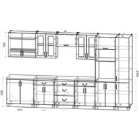 Готовая кухня Интерлиния Мила Крафт 3.6 (дуб английский) - Превью изображения №4 — Интернет-магазин Time-Shop