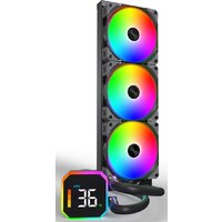 Система жидкостного охлаждения для процессора Montech HyperFlow Digital 360 (черный) - Превью изображения №2 — Интернет-магазин Time-Shop