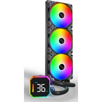 Система жидкостного охлаждения для процессора Montech HyperFlow Digital 360 (черный) - Превью изображения №3 — Интернет-магазин Time-Shop