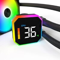 Система жидкостного охлаждения для процессора Montech HyperFlow Digital 360 (черный) - Превью изображения №5 — Интернет-магазин Time-Shop