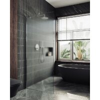 Душевая стенка MaybahGlass 89x195 MGD-690-4ш (сатин стекло/хром глянцевый) - Превью изображения №3 — Интернет-магазин Time-Shop