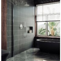 Душевая стенка MaybahGlass 89x195 MGD-690-4ш (сатин стекло/хром глянцевый) - Превью изображения №2 — Интернет-магазин Time-Shop