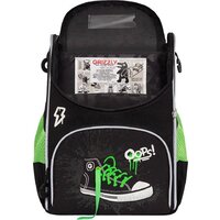 Школьный рюкзак Grizzly RAm-585-8 (черный/салатовый) - Превью изображения №3 — Интернет-магазин Time-Shop