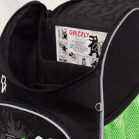 Школьный рюкзак Grizzly RAm-585-8 (черный/салатовый) - Превью изображения №9 — Интернет-магазин Time-Shop