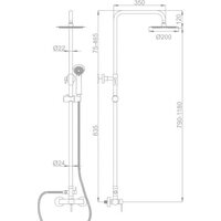 Душевая система  Ledeme L72405 - Превью изображения №6 — Интернет-магазин Time-Shop
