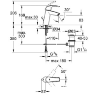 Смеситель Grohe Eurosmart 23322001 - Превью изображения №2 — Интернет-магазин Time-Shop