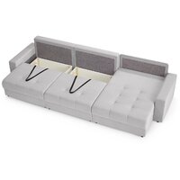 Угловой диван Mio Tesoro Манчестер 292 1.5ек-1.5ек-1.5пф (841 светло-серый) - Превью изображения №8 — Интернет-магазин Time-Shop