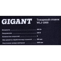 Токарный станок Gigant WLJ-1000 - Превью изображения №3 — Интернет-магазин Time-Shop