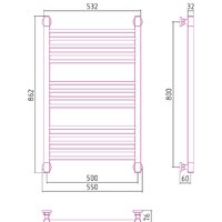 Полотенцесушитель Сунержа Богема+ прямая 800х500 12-0220-8050 - Превью изображения №3 — Интернет-магазин Time-Shop
