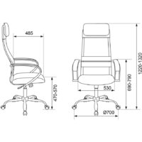 Офисное кресло Бюрократ CH-608SL/BLACK (черный) - Превью изображения №5 — Интернет-магазин Time-Shop