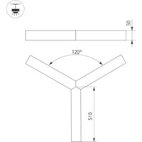 Подвесная люстра Arlight SP-Rays-3-Hang-5050-510-34W Day4000 049205 - Превью изображения №2 — Интернет-магазин Time-Shop