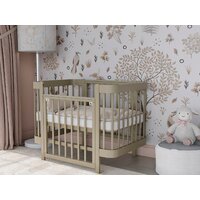 Кроватка-трансформер Incanto Mimi-ЮГ с автоспинкой и маятником KR-0182/2 (кашемир) - Превью изображения №29 — Интернет-магазин Time-Shop