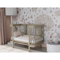 Кроватка-трансформер Incanto Mimi-ЮГ с автоспинкой и маятником KR-0182/2 (кашемир) - Превью изображения №30 — Интернет-магазин Time-Shop