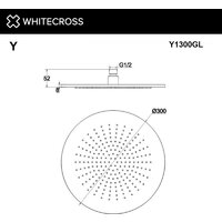 Верхний душ Whitecross Y1300GL (золото) - Превью изображения №2 — Интернет-магазин Time-Shop