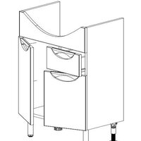 СанитаМебель Тумба Камелия 65 Д3 с умывальником Новая Грань - Превью изображения №2 — Интернет-магазин Time-Shop
