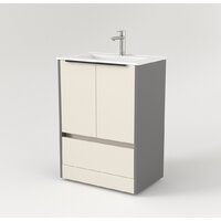  Дабер Тумба под умывальник 017 70 Т17.7.0.19Ч (бежевый/серый/ручка черная) - Превью изображения №2 — Интернет-магазин Time-Shop