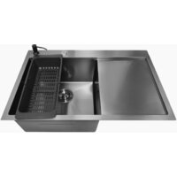 Кухонная мойка Stellar Decor S7850NB-L-D (нано черный) - Превью изображения №2 — Интернет-магазин Time-Shop